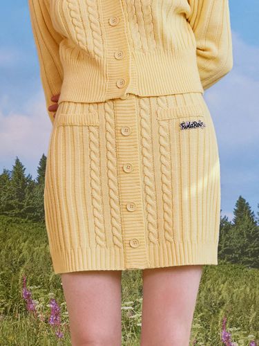 SET-UP BUTTON KNIT SKIRT YELLOW - ROLAROLA - Modalova