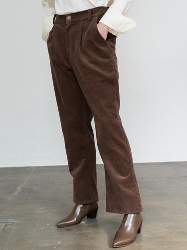 Corduroy Banding Trousers - BISCUITSHOP - Modalova