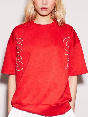 Curved Line Short Sleeve H Acc_Red - SSQR - Modalova