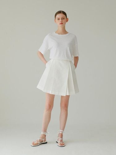 Linen Skort Pants_White - UIJI - Modalova