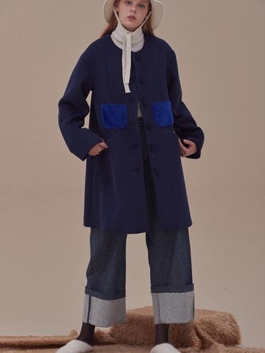 Tess Pocket Coat Navy - ANSWERING BIRD - Modalova