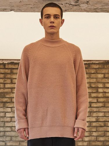 Mock Neck Wool Knit Pink - ROYAL `WE - Modalova