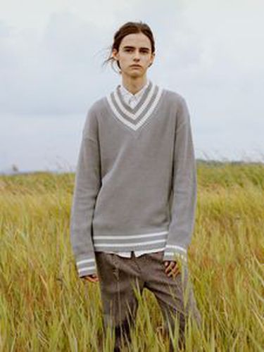 V Neck Cricket Knit _Grey - BALLUTE - Modalova