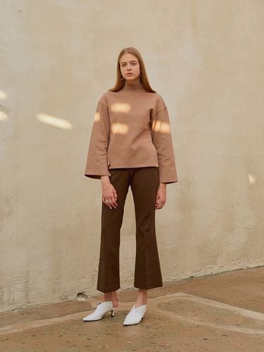 Wide Flared Trousers Brown - MOHAN - Modalova