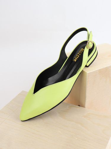 Pointed Toe Slingback Lime Yellow - MISSUE - Modalova