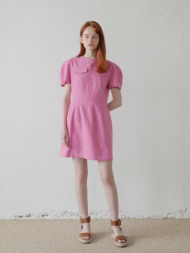 SS LINEN MINI DRESS /PINK - PAUL&ALICE - Modalova