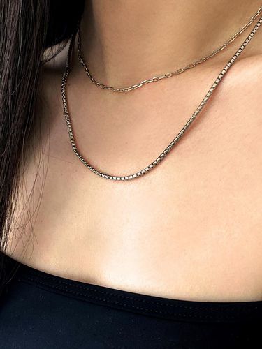 Chain Necklace Set Silver - MONDAY EDITION - Modalova