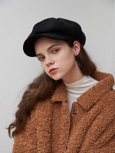 Brest Suede Newsboy Cap - MANES - Modalova