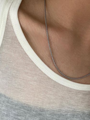 Long Chain Necklace Silver - MONDAY EDITION - Modalova