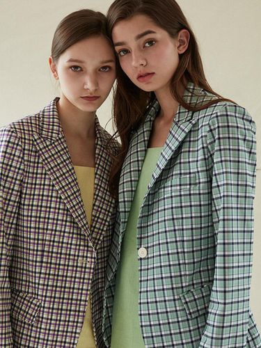 Rosh Check Jacket_Green - BLUV - Modalova