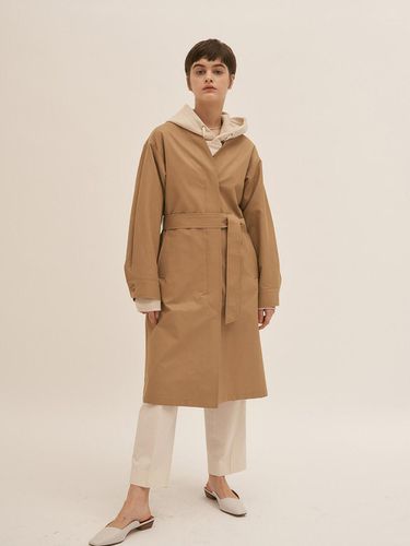 Collarless Trench Coat Beige - BLUV - Modalova