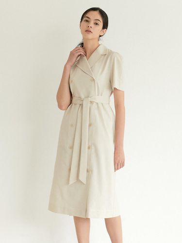 Double Button Dress Light Beige - BLUV - Modalova