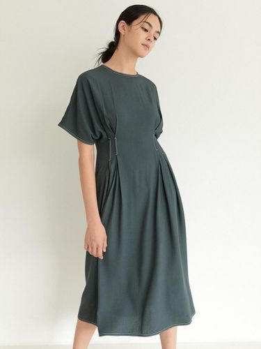 Stitch Doman Sleeve Dress_Turquoise - BLUV - Modalova