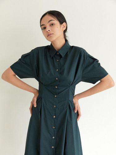 Tucked Collar Dress_Turquoise - BLUV - Modalova