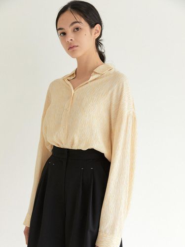 Loose-Fit Wave Shirt Light Beige - BLUV - Modalova