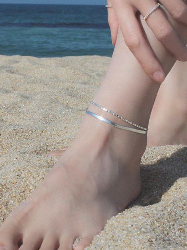 SilverDot Chain Anklet - POSTLUDE - Modalova