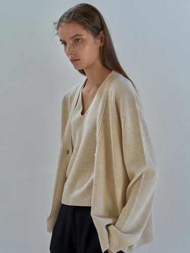 One Button Paper Cardigan - NOTHING WRITTEN - Modalova