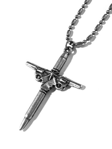 Bullet and Shot Cross Necklace MSNAJ003-BS - MASSNOUN - Modalova