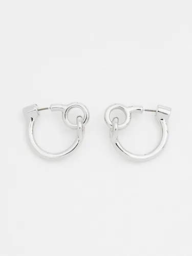 Double Link Hoops_Silver - viollina - Modalova