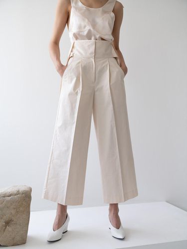 High Waist Ribbon Trousers - BISCUITSHOP - Modalova