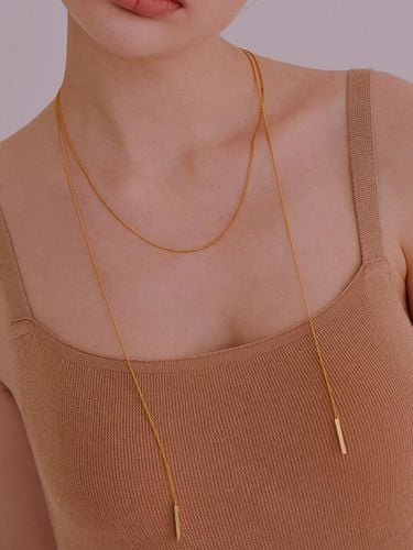 Chain Drop Necklace Gold - viollina - Modalova