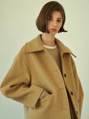 Balloon Half Coat Beige - LARGO - Modalova