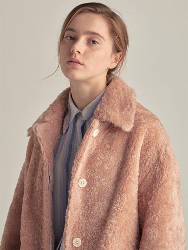 Shearling Effect Maccoat HJ047 - HALEINE - Modalova