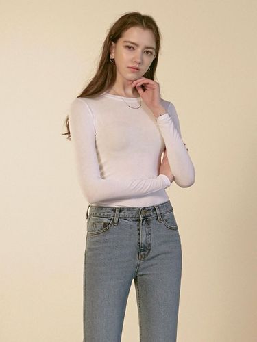 Skinny Round Long T-shirt - YAN13 - Modalova