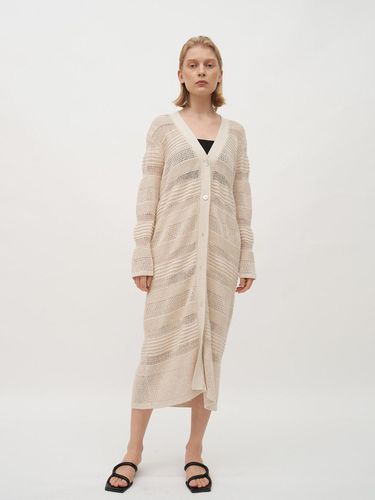 Linen Mesh Knit Cardigan 2Color - MOHAN - Modalova