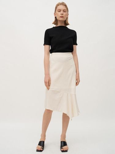 TTR LINEN UNBLANCE FLARE SKIRT 2COLOR - MOHAN - Modalova