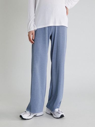 Pleats Banding Pants_Blue - 38comeoncommon - Modalova