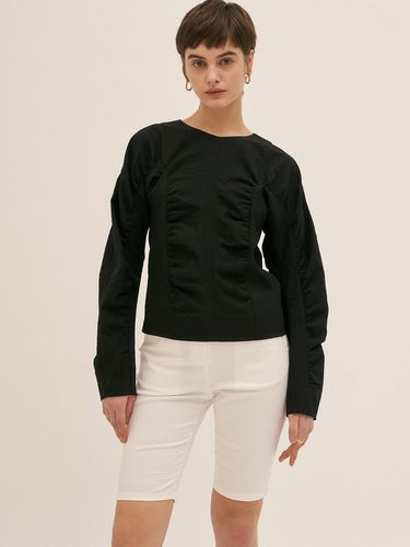 Shirring Blouse Black - BLUV - Modalova