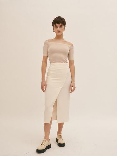 Slit Midi Skirt Cream - BLUV - Modalova