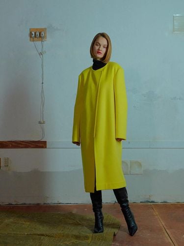 Non-Collar Open Coat 001 Yellow - MUDIDI - Modalova