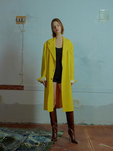 Manish Long Jacket 005 Yellow - MUDIDI - Modalova