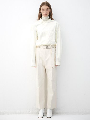 Cream China Collar Shirts IT119 - HALEINE - Modalova