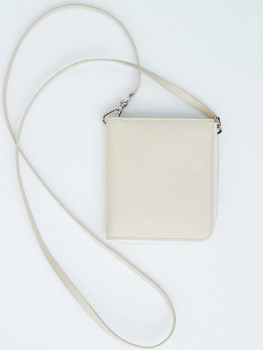 CREAM leather strap wallet(KA004) - HALEINE - Modalova