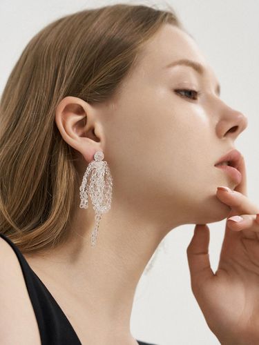 White Crystal Ivy Earring Dl18sser36svf - DE LA LUNE - Modalova