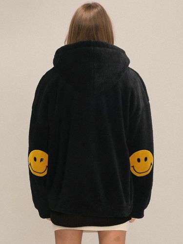 Elbow Dot Smile Fleece Clip Jacket - GRAVER - Modalova