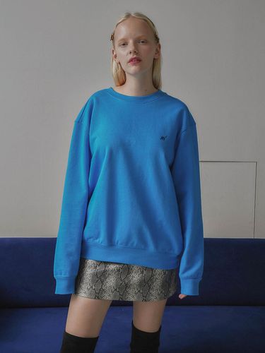 Snap Pointed Logo Sweatshirt_Blue - ONNE - Modalova