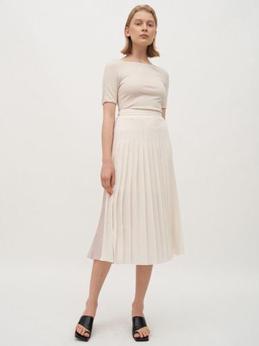 TTR PLEATED TWO-TONE SKIRT 2COLOR - MOHAN - Modalova