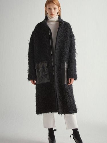 Black Mohair Long Parka HJ004 - HALEINE - Modalova