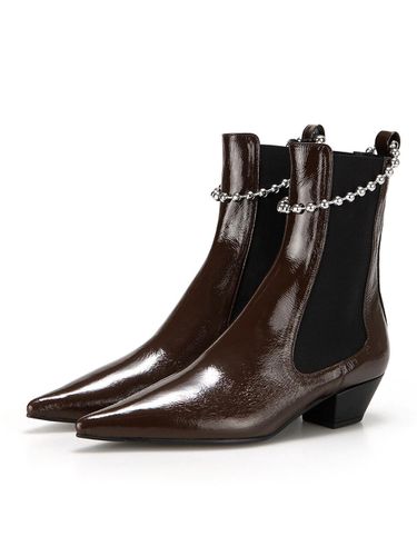 Extreme Sharp Toe Chelsea Boots_Glossy Brown - FLAT APARTMENT - Modalova