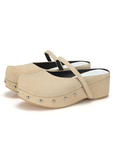 Pointed Toe Platform Mules_Soft Sand - FLAT APARTMENT - Modalova