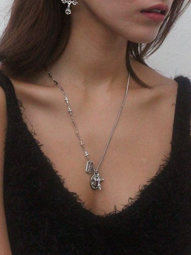 Angel necklace_Silver and surgical steel - August Harmony - Modalova