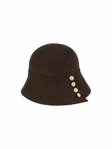 Button Felt Hat_Brown - evance - Modalova