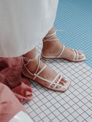 Two Way Strap Sandals - february second - Modalova