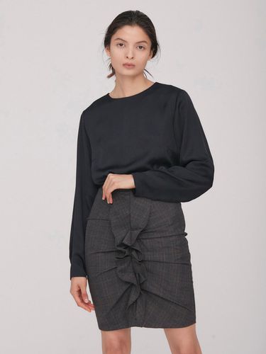 Check Skirt_Charcoal - BLUV - Modalova