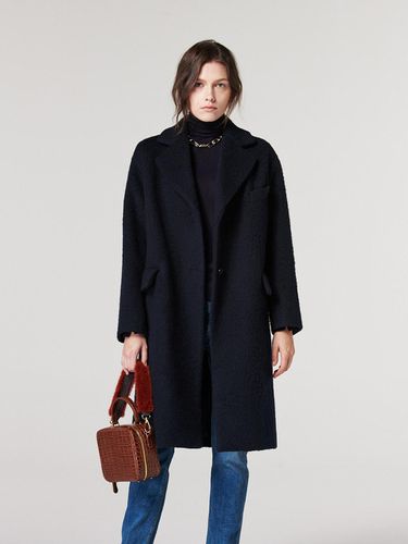 Oversized Single Coat Navy - THE SUIN - Modalova