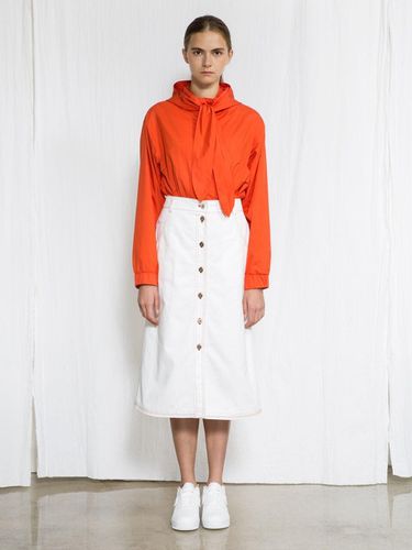 Red Silk Stitch Skirt - JOSEPH AHN - Modalova